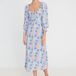 Faithfull the Brand Mathilde Midi Dress AU 2/US 4/S